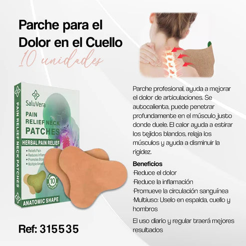 2 parches para el cuello para aliviar dolores musculares