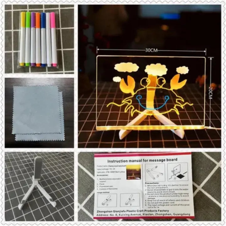 Pizarra mágica con luz LED