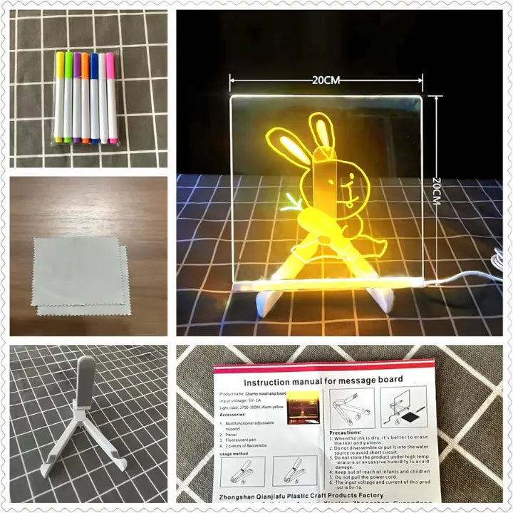 Pizarra mágica con luz LED